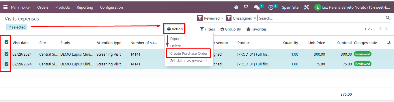 Billing Purchase Order